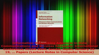 Download  Information Networking Advances in Data Communications and Wireless Networks Ebook Free