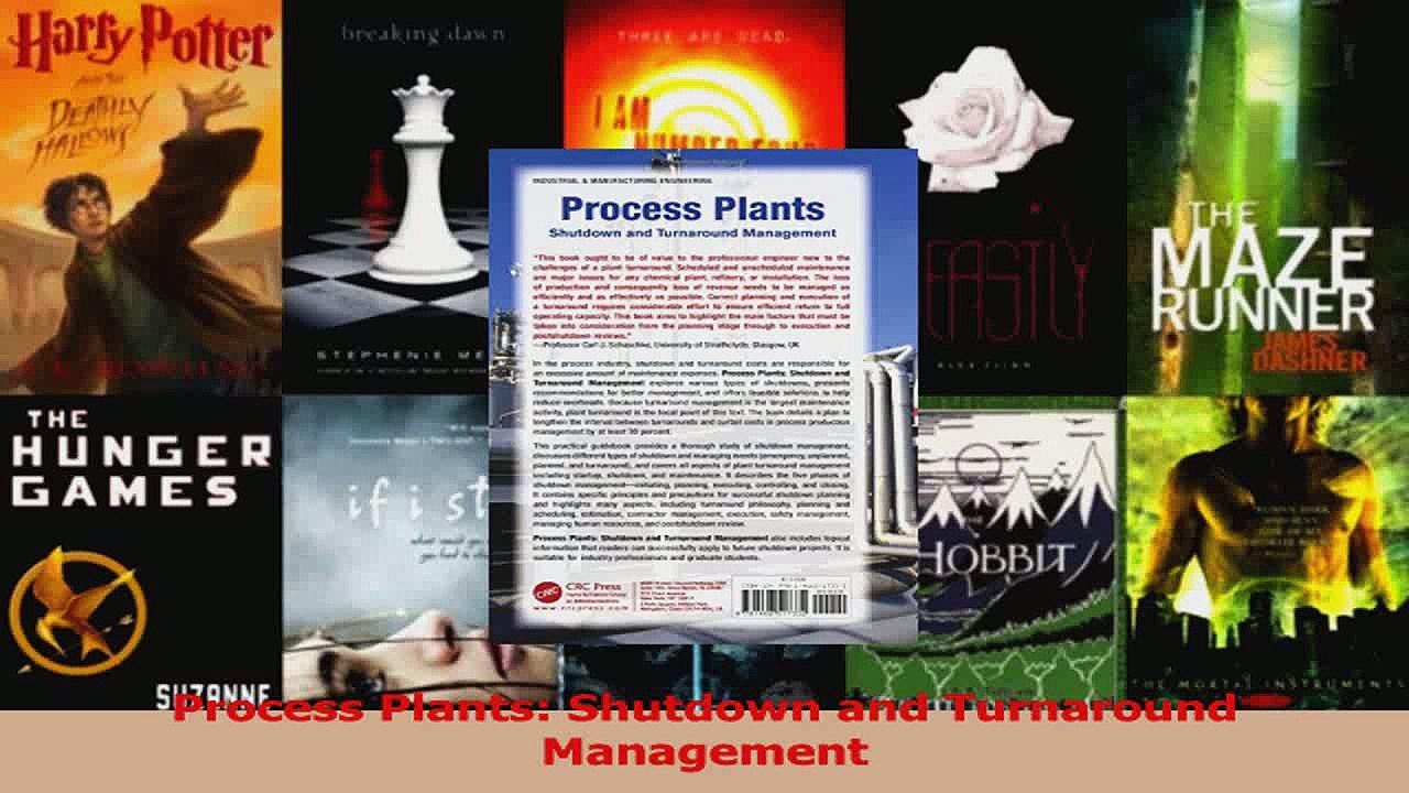 PDF Download  Process Plants Shutdown and Turnaround Management Read Online