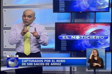 Capturados por el robo de 500 sacos de arroz