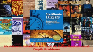 PDF Download  SixMinute Solutions for Civil PE Exam Geotechnical Depth Problems Download Online