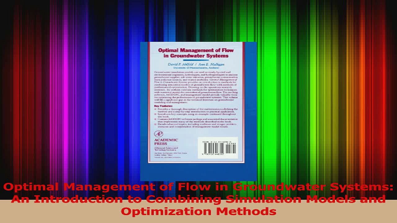 PDF Download  Optimal Management of Flow in Groundwater Systems An Introduction to Combining Simulation PDF Full Ebook