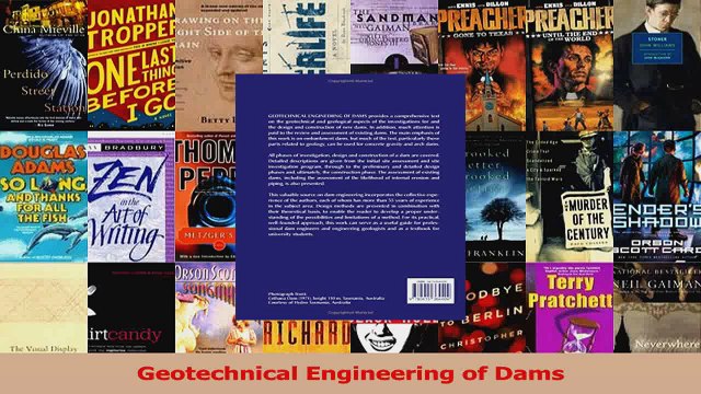 PDF Download Geotechnical Engineering of Dams PDF Full Ebook