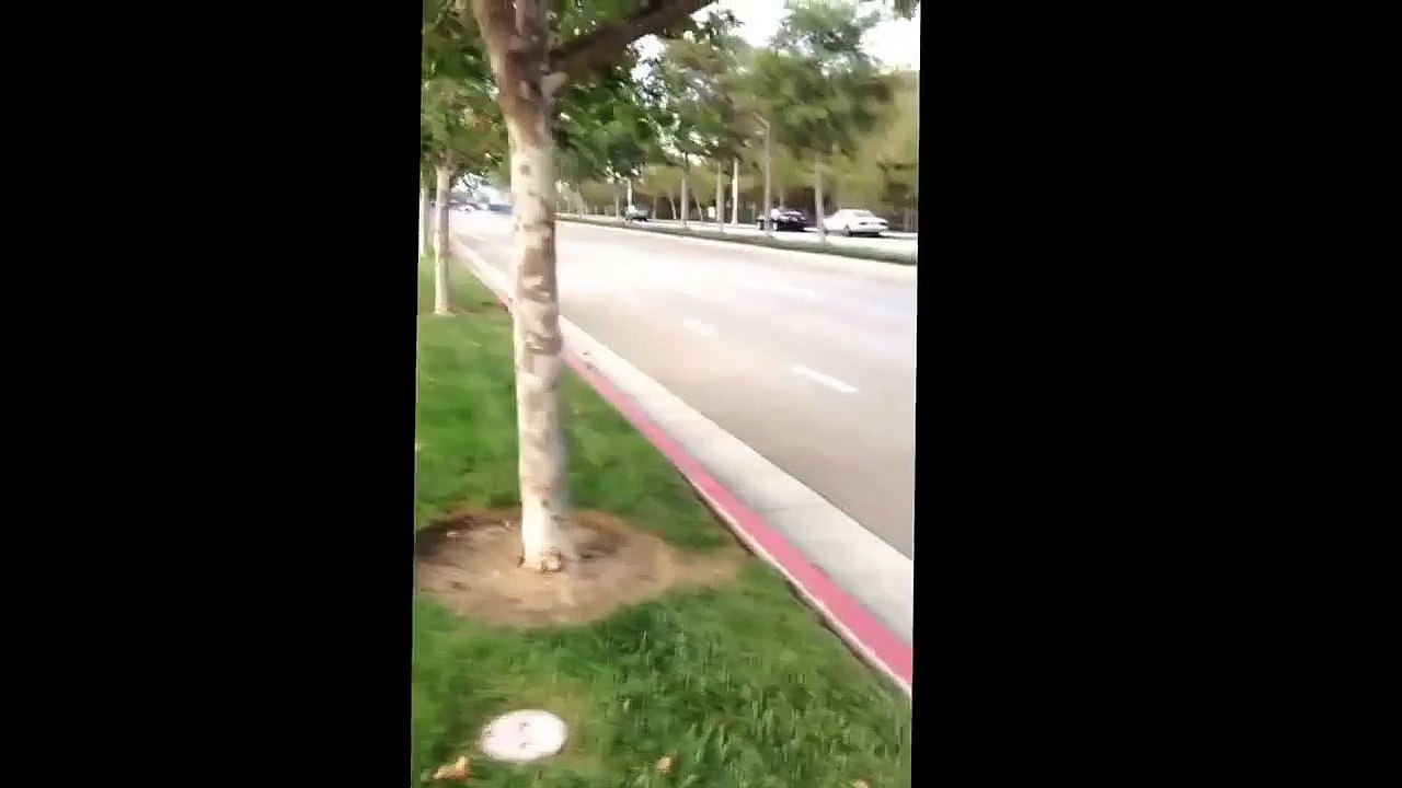 Angry man throwing a rock on a Lamborghini car