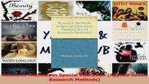 Read  Research Methods in Special Education Applied Social Research Methods Ebook Free