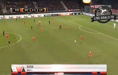 Adam Lallana Amazing Shot Chance - Sion vs Liverpool - Europa League - 10.12.2015