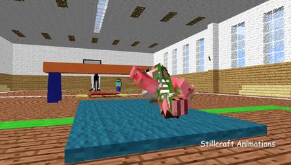 Monster School- Leapfrog Jump - Minecraft Animation