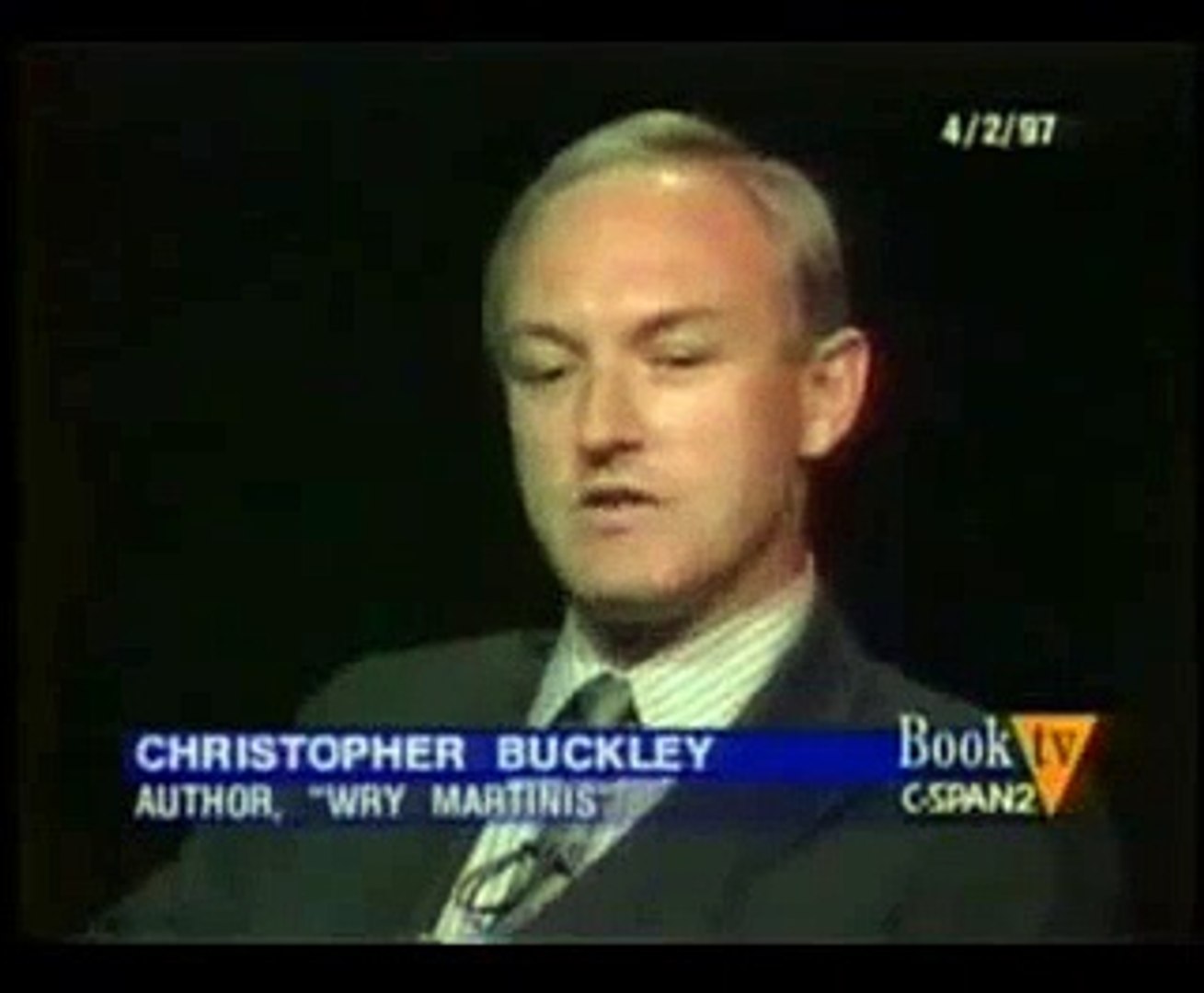 Christopher Buckley Author Interview: Wry Martinis Political Humor Book (1997)