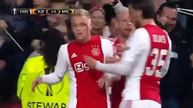 van de Beek D. (van Rhijn R.) Goal Ajax 1 - 1 Molde 10-12-2015