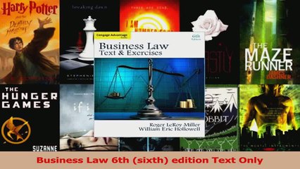 PDF Download  Business Law 6th sixth edition Text Only Download Full Ebook