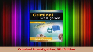 PDF Download  Criminal Investigation 9th Edition PDF Online