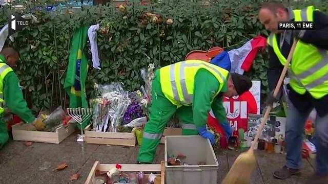 Attentats de Paris: le mémorial du Bataclan nettoyé et archivé