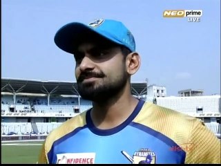 Hafeez telling why he was struggling against Amir in the BPL match