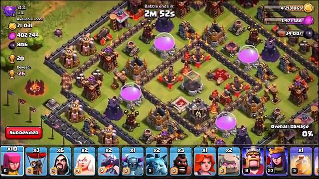 Clash Of Clans ARMY OF GEMS! GEMMING LIVE! EPIC ATTACK STRATEGY!