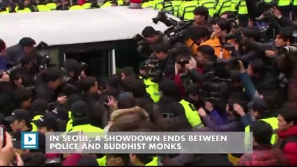 In Seoul, A Showdown Ends Between Police And Buddhist Monks