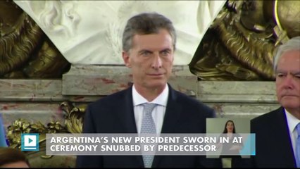 Argentina’s New President Sworn In at Ceremony Snubbed by Predecessor