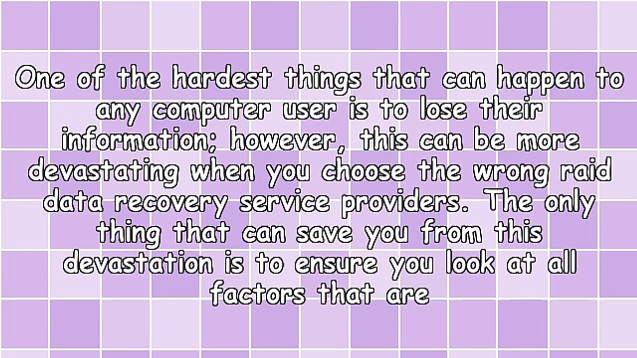 Important Points In Choosing Raid Data Recovery Services 2015