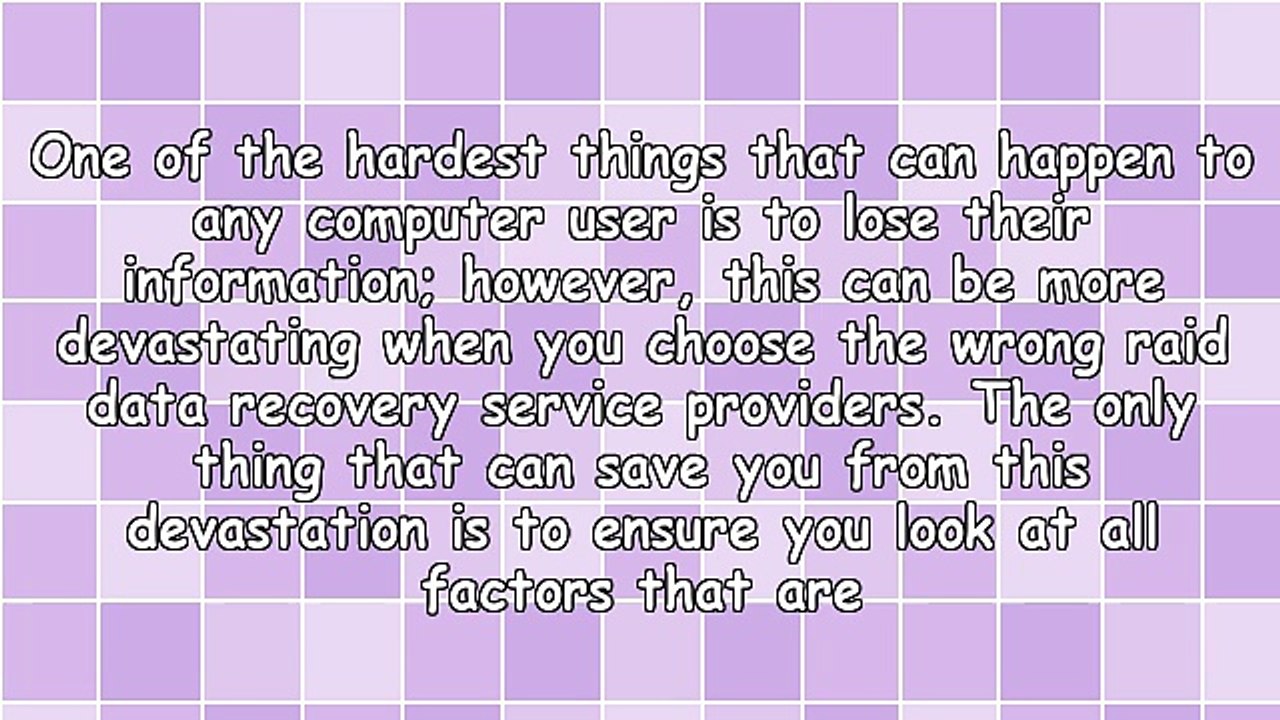 Important Points In Choosing Raid Data Recovery Services 2015