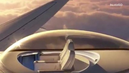 Company designs seating area above airplanes