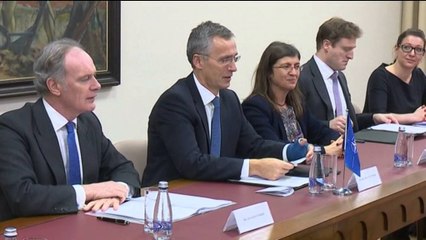 TAKIMET  STOLTENBERG NE TIRANE,TAKIME PER SIGURINE ME BUSHATIN, KODHELIN E NISHANIN LAJM