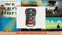 HOT SALE  20032005 Infiniti G35 G 35 Keyless Entry Remote Fob Clicker wFREE DIY Programming Guide