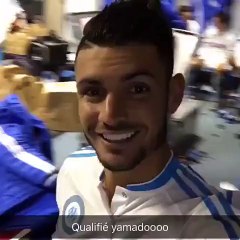 REMY CABELLA  SE MET BIEN AVEC DU JUL DANS LES VESTIAIRE