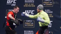 Conor McGregor works out for fans ahead of UFC 194