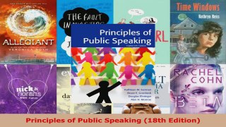 Read  Principles of Public Speaking 18th Edition Ebook Free
