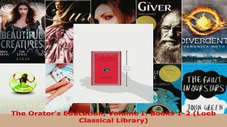 Read  The Orators Education Volume I Books 12 Loeb Classical Library Ebook Free