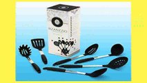 Best buy Nonstick Cookware Set  Bizanzzio Stainless Steel  Silicone Kitchen Utensil Set in Black  High Quality Cooking