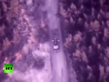 Russian MoD releases video of suspected ISIS vehicles being deployed close to mosque Новости России