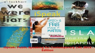 Download  iSpeak Public Speaking for Contemporary Life 2010 Edition PDF Free
