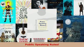 Read  Public Speaking Rules Ebook Free