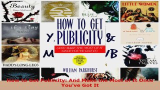 Read  How to Get Publicity And Make the Most of It Once Youve Got It EBooks Online