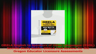 ORELA English to Speakers of Other Languages ESOL Secrets Study Guide ORELA Test Review Download
