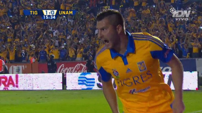 TIGRES VS PUMAS 1-0 GOL André-Pierre Gignac FINAL IDA Liga MX Apertura 2015 [HD]