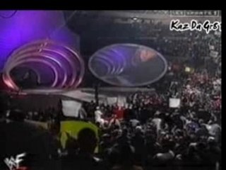 Austin Throws Beer Cans At Kurt Angle