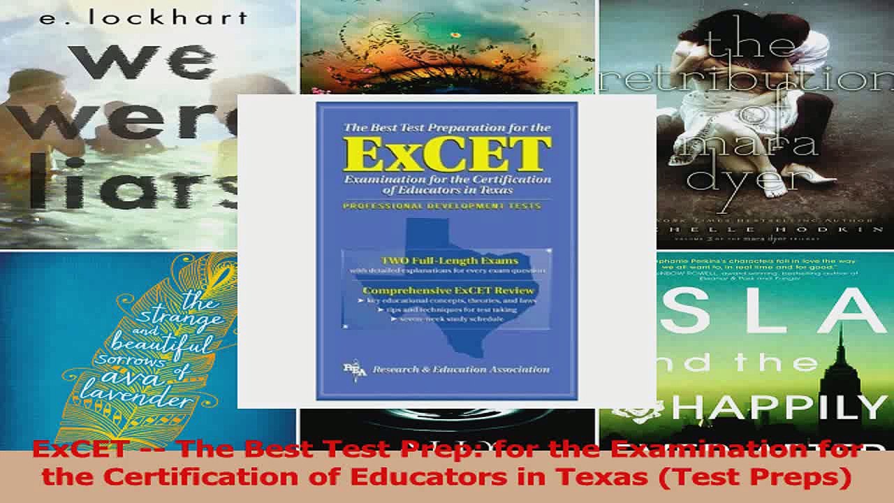 ExCET  The Best Test Prep for the Examination for the Certification of Educators in Read Online