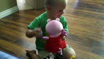 Jr. Peppa Pig Playset and Plush To Peppa