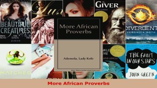 Read  More African Proverbs EBooks Online