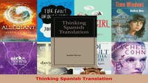 Read  Thinking Spanish Translation EBooks Online
