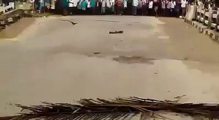 Shocking - Bridge breaks down in front of people at Avadi in Chennai