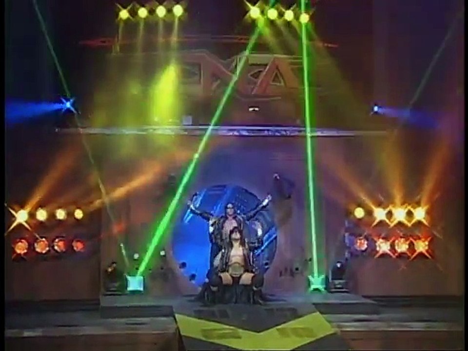 TNA Genesis 2005 Jeff Jarrett And America's Most Wanted Vs Rhino And Team 3D Part 1