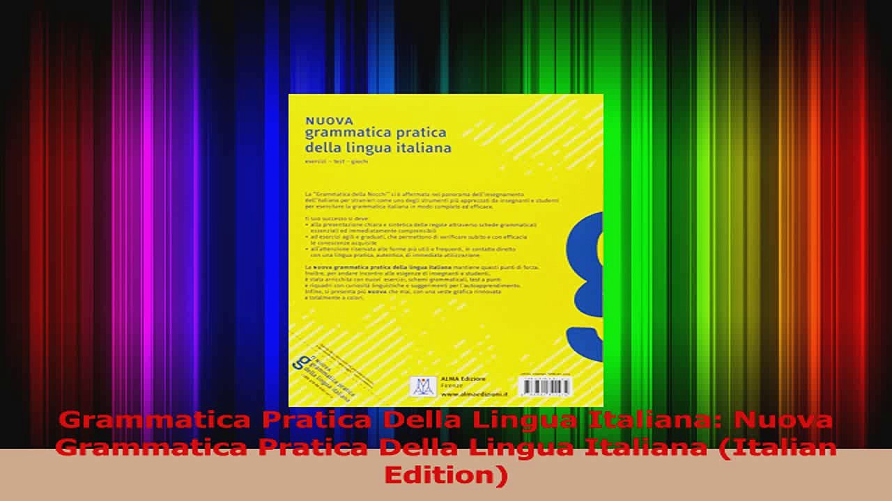 PDF Download  Grammatica Pratica Della Lingua Italiana Nuova Grammatica Pratica Della Lingua Italiana Read Full Ebook