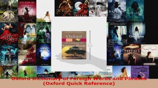 Download  Oxford Dictionary of Foreign Words and Phrases Oxford Quick Reference Ebook Free