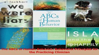 PDF Download  The ABCs of Human Behavior Behavioral Principles for the Practicing Clinician PDF Full Ebook