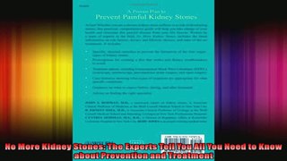 No More Kidney Stones The Experts Tell You All You Need to Know about Prevention and