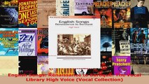 Read  English Songs Renaissance to Baroque The Vocal Library High Voice Vocal Collection Ebook Free