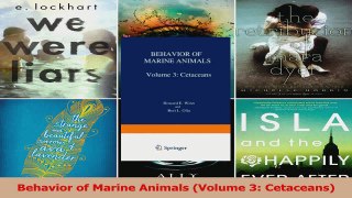 Read  Behavior of Marine Animals Volume 3 Cetaceans PDF Free