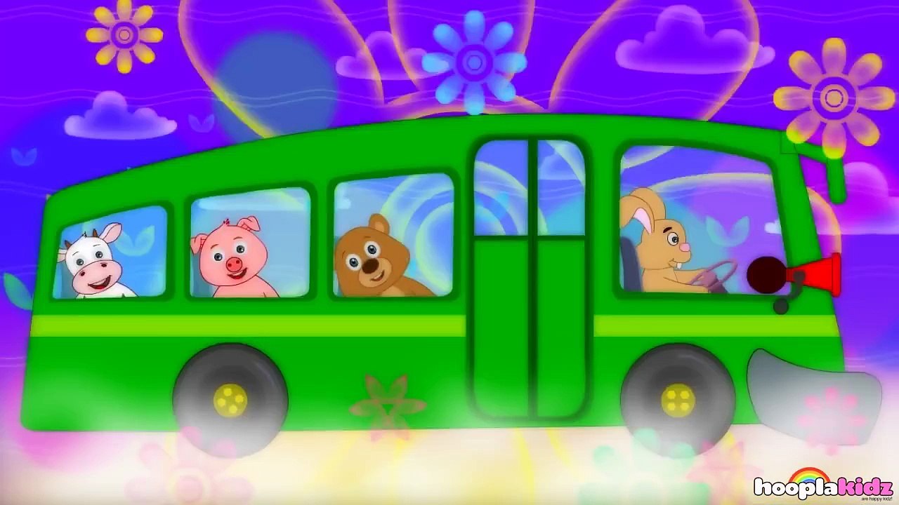 Wheels On The Bus Go Round And Round | Nursery Rhymes | 6 Versions of Buses by Hooplakidz