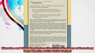 Migraine and Other Headaches American Academy of Neurology Press Quality of Life Guide